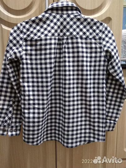 Фланелевая рубашка в клетку детская