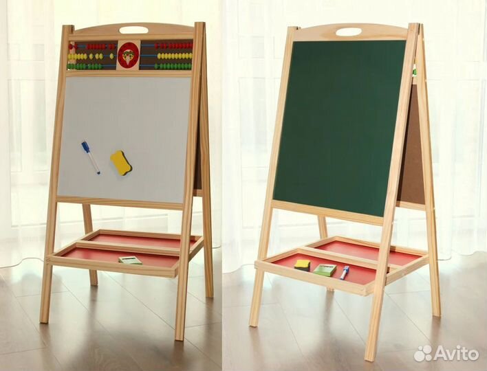 Мольберт детский двухсторонний для рисования