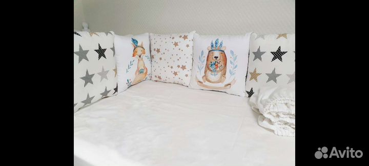 Бортики в детскую кроватку, постельное белье