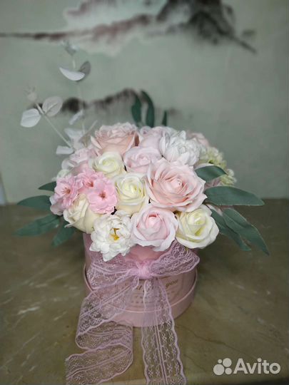 Букет цветов из мыльных роз