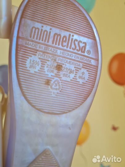 Туфли mini melissa 25/26 15,5см