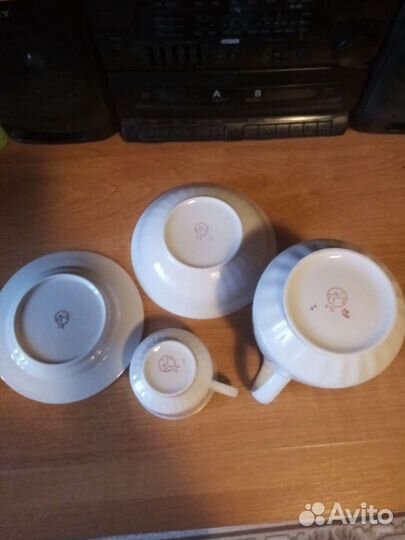 Детский набор фарфоровой посуды СССР