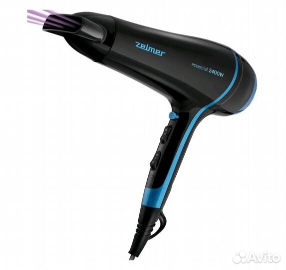 Фен Zelmer ZHD8350, черный, синий