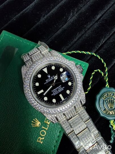 Часы Rolex Submariner Date 40 Black с инкрустацией