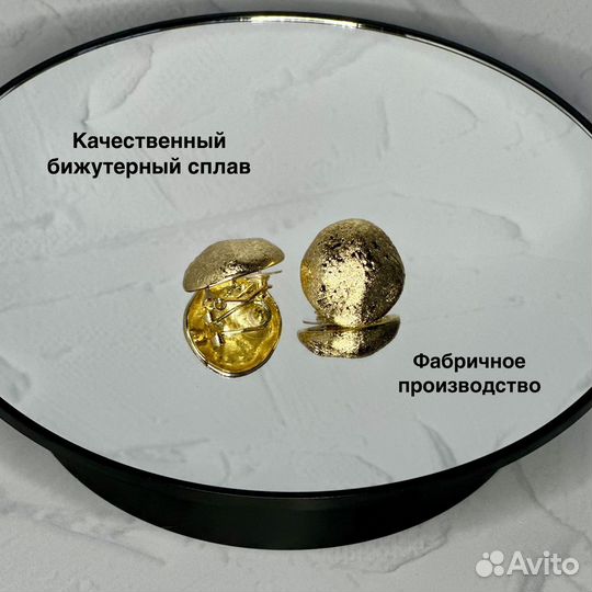 Серьги золото в стиле олд мани