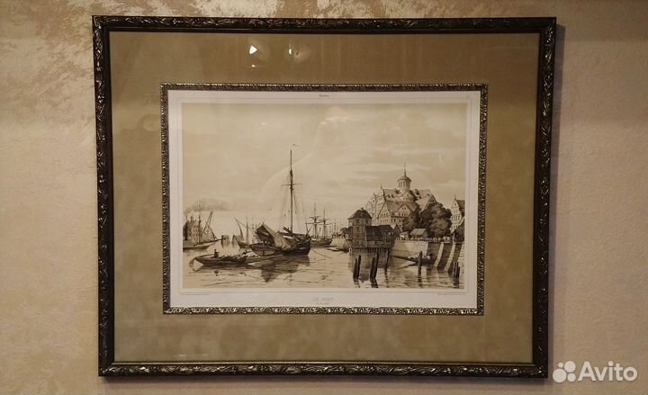 Старинная гравюра 1848 г. А. Дюран 