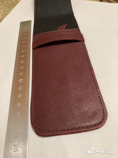 Пенал для ручек или очков из кожи натуральной