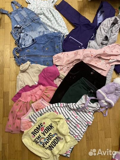 Пакет вещей на девочку 92-98 обувь
