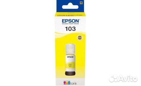 Чернила Epson 103 C13T00S44A Yellow (65мл) для L31