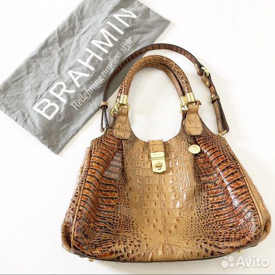 Сумка женская brahmin elisa toasted almond