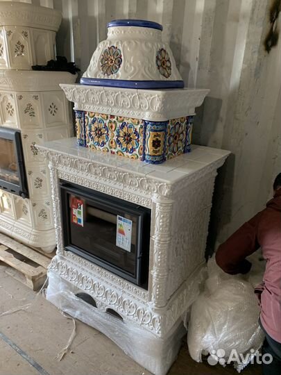 Изразцовый камин Кострома с росписью