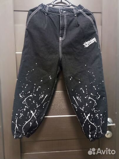 Джинсы подростковые широкие