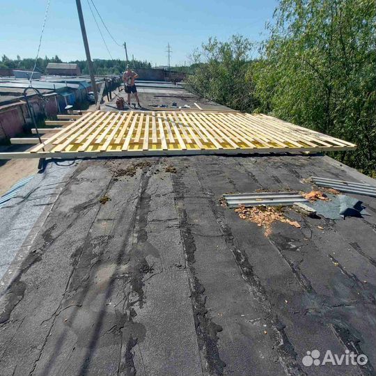 Ремонт крыши гаража, плотник и работы с деревом