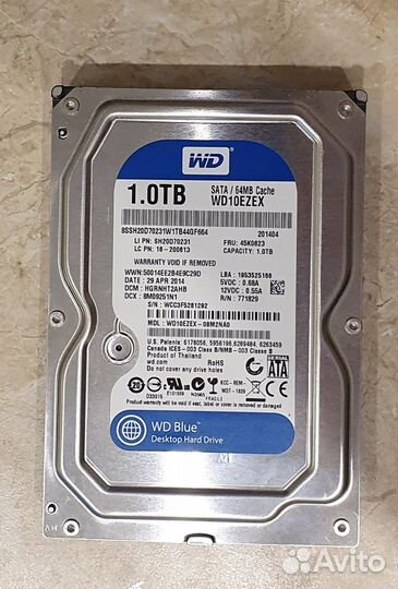 Western digital WD blue 1 тб wd10ezex