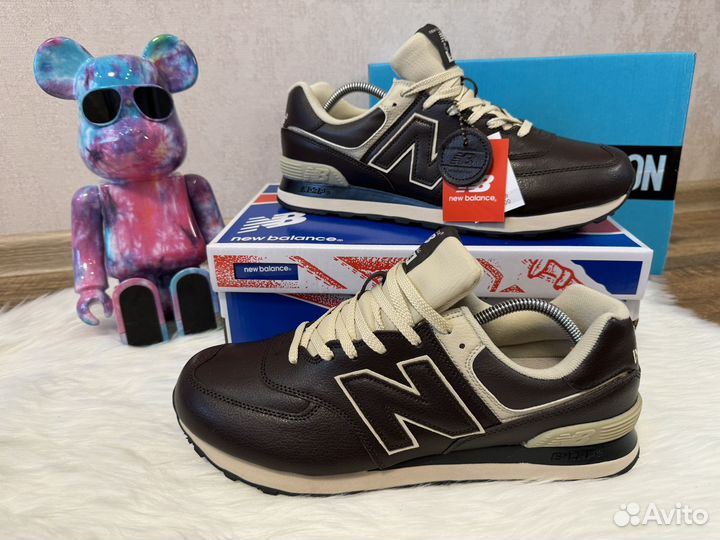 Р47 New Balance 574 Classic кожаные кроссовки