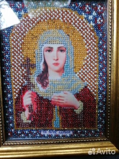 Икона бисером Лариса