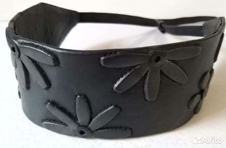 Кожаный широкий пояс