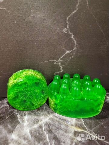 Массажное мыло ручной работы с люфой