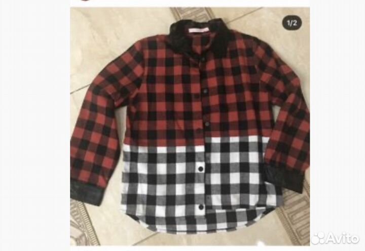 Стильная тёплая рубашка