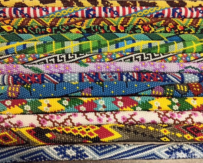 Колье жгут из бисера