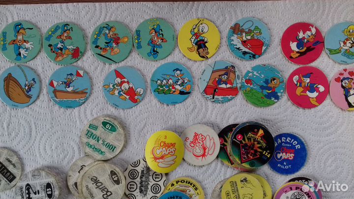 Fun Caps фишки Disney 16 шт. + бита