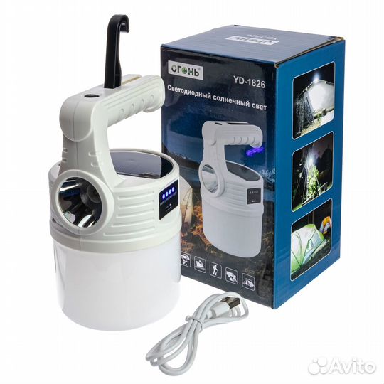 Фонарь кемпинговый YD-1826, 1 LED+COB, 5 режимов