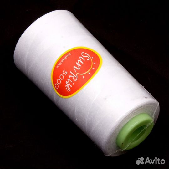 Нитки швейные 100% PE 40/2 цв белый, боб 3200ярдов