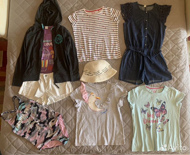 Летние вещи пакетом на девочку 140- 146-152