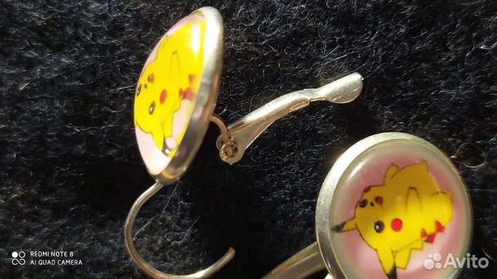 Серьги с Пикачу
