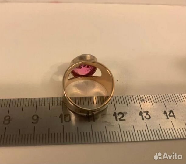 Серебряное кольцо с гранатом