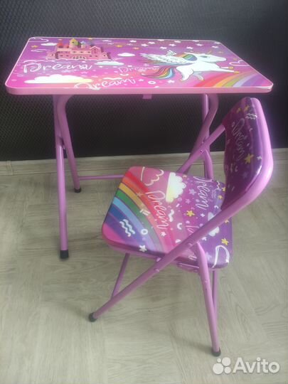 Складная мебель детская (стол+стул)