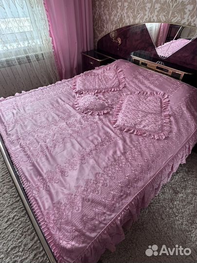 Комплект шторы и покрывало