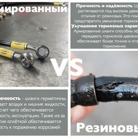 Армированные тормозные шланги на мото