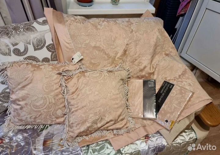 Комплект marks&spencer покрывало+подушки+наволочки