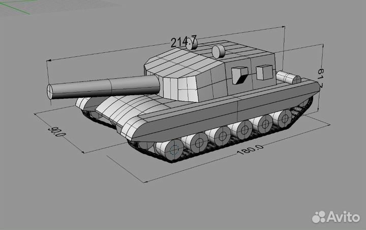 Полноразмерный надувной муляж танка