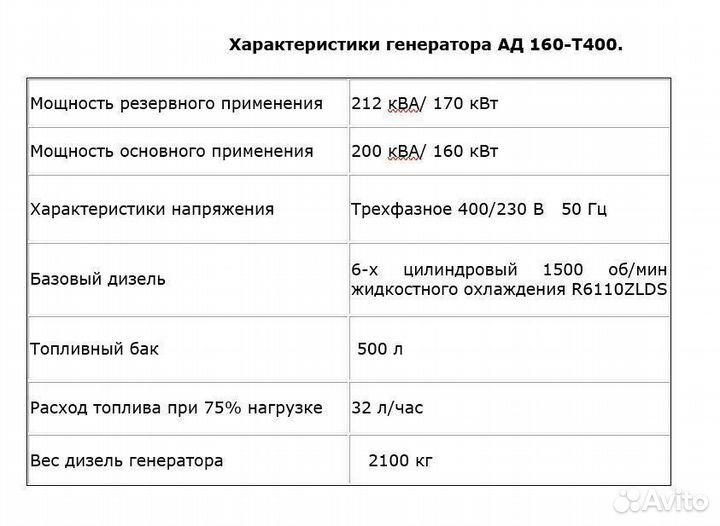 Дизельный генератор 160 кВт защитный кожух