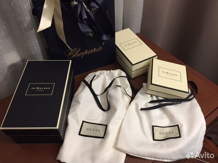 Упаковка JO malone/London.Chopard.gucci
