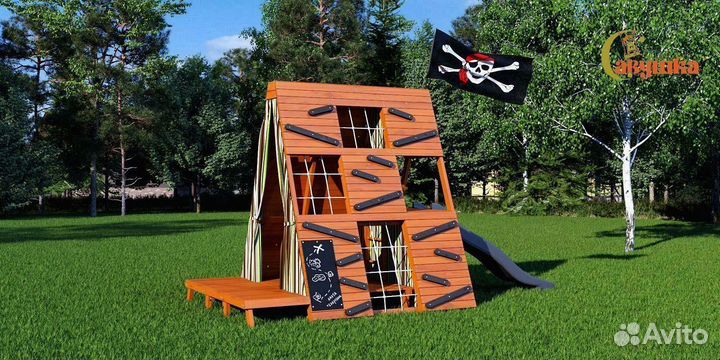 Детский игровой комплекс Савушка База 3 для улицы