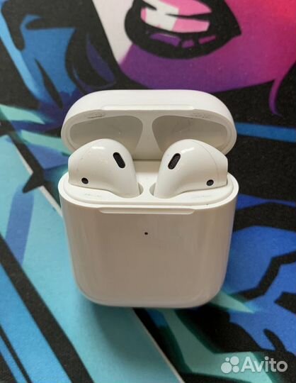 Airpods 2 с чехлом 2 поколения