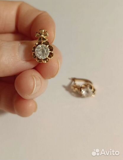 Золотые серьги 583 проба СССР