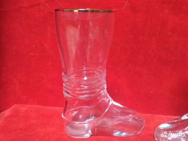 Стеклянные рога,сапожки.Сувениры СССР