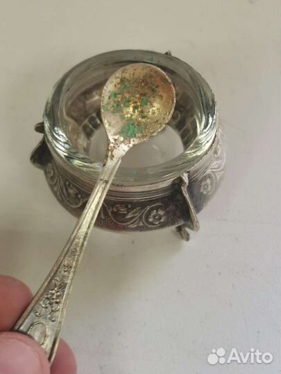 Солонка с ложкой времён СССР