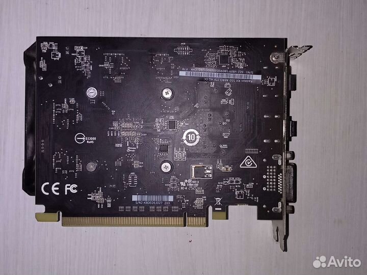 Видеокарта amd radeon rx550 4 gb
