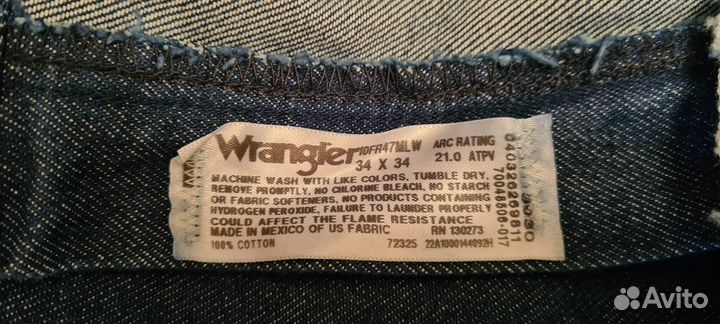 Джинсы мужские Wrangler Flame Resistant Original