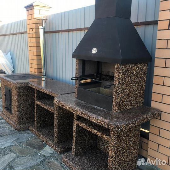 Модульный комплекс барбекю, печь под казан,гриль