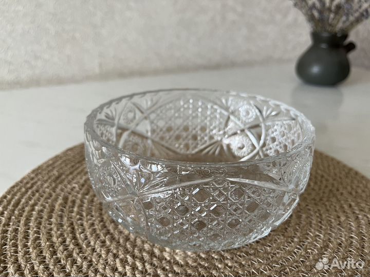 Хрустальная ваза салатница конфетница