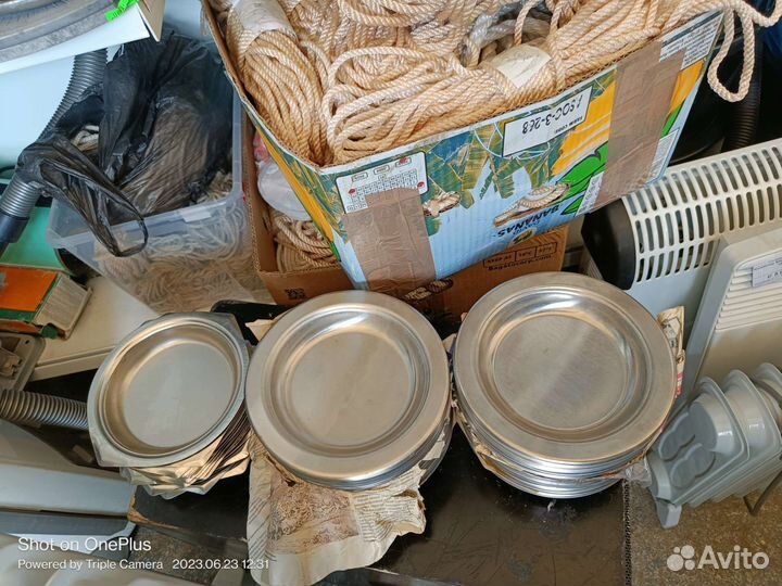 Тарелки из толстой нержавейки СССР