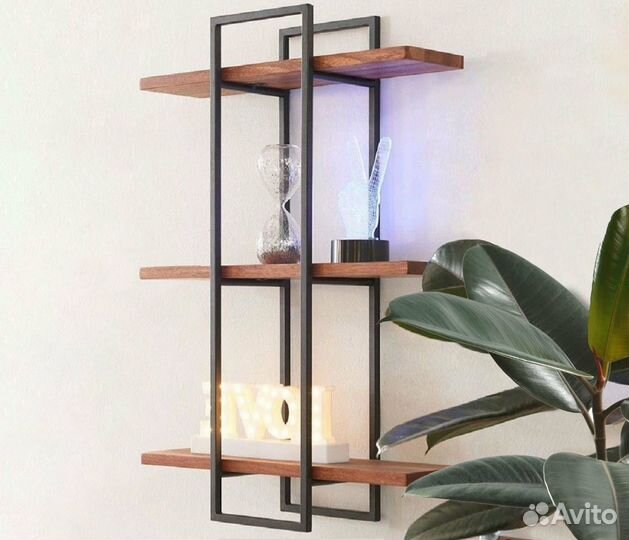 Полка настенная в стиле лофт