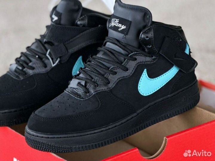 Кроссовки зимние женские nike Air Force 1 Tiffany