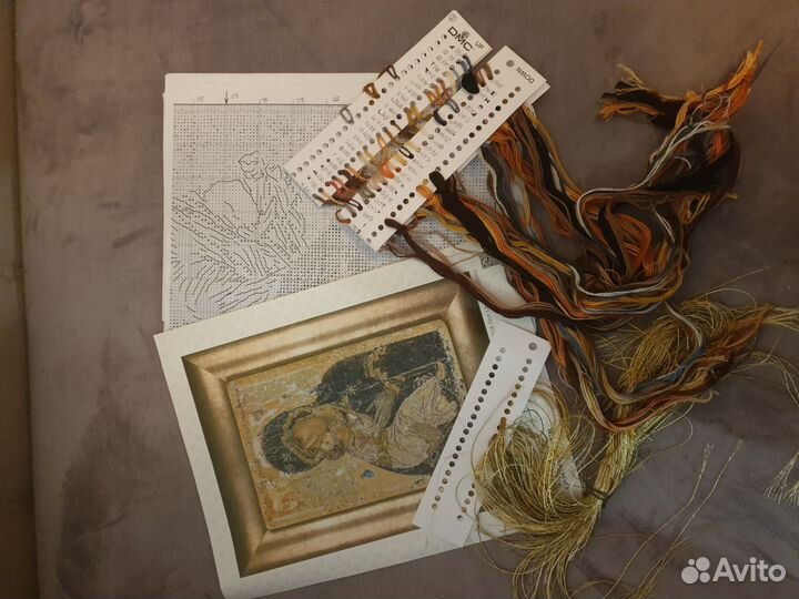 Остатки наборов для вышивки